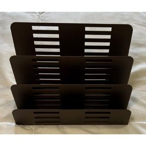 Punched Metal Letter Sorter, 3 Compartments, Horizontal, Bronze Finish (21509)